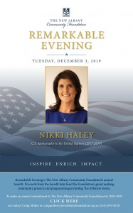 Remarkable Evening announcement photo of Nikki Haley