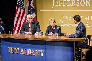 General Colin Powell, Dr. Madeleine Albright, and Dr. Fareed Zakaria at the Jefferson Series event