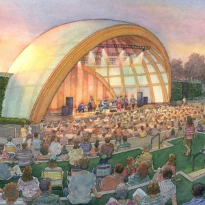 Rendering of the new Hinson amphitheater