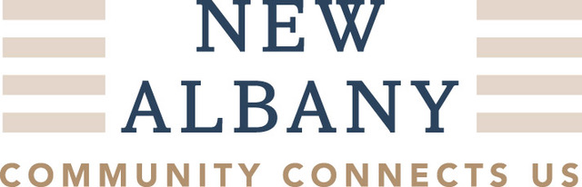 Stacked logo color with tagline – COMMUNITY CONNECTS US City of New Albany logo