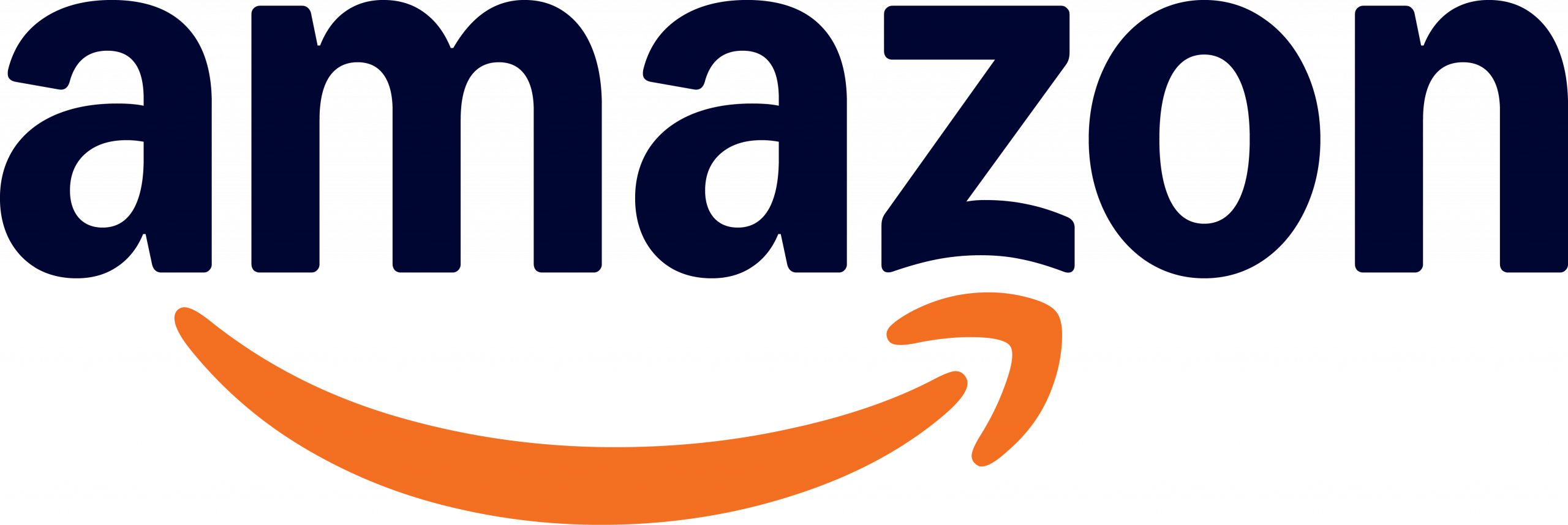 Amazon Logo Squid Ink Smile Orange