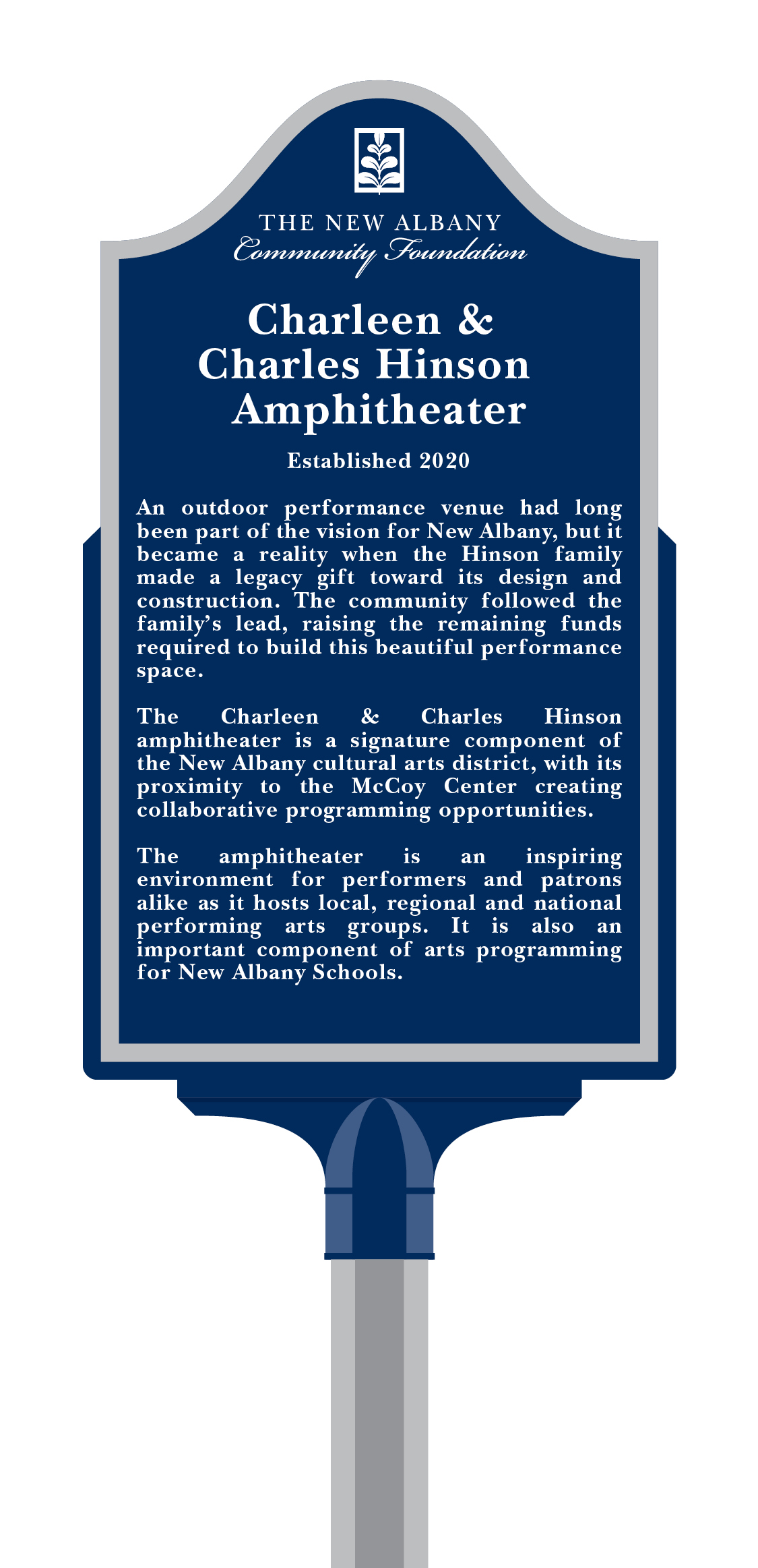 Hinson Amphitheater Milestone Marker